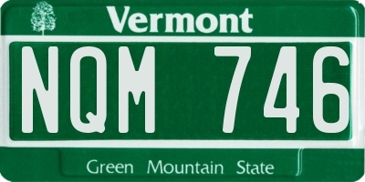 VT license plate NQM746