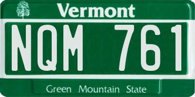 VT license plate NQM761