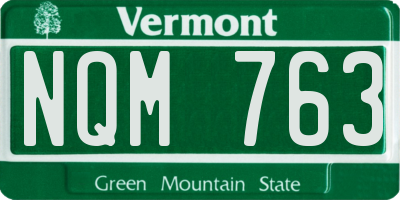 VT license plate NQM763