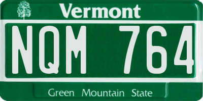 VT license plate NQM764