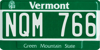 VT license plate NQM766