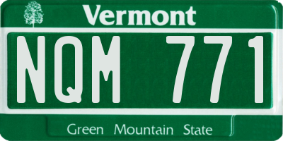 VT license plate NQM771