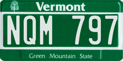 VT license plate NQM797