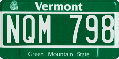 VT license plate NQM798