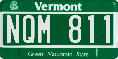 VT license plate NQM811