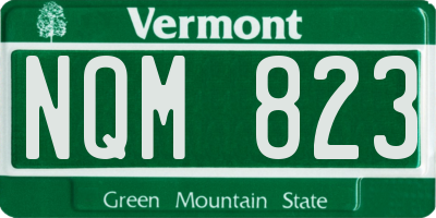VT license plate NQM823