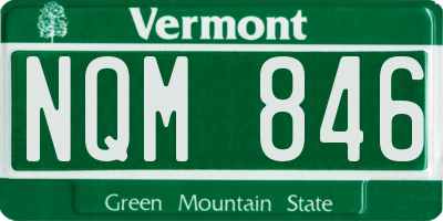 VT license plate NQM846