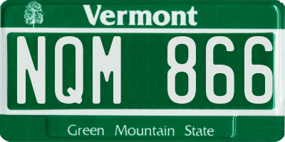 VT license plate NQM866