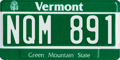 VT license plate NQM891