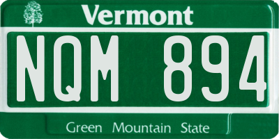 VT license plate NQM894