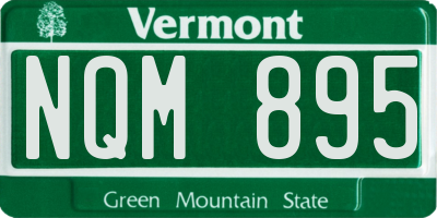 VT license plate NQM895
