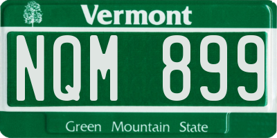 VT license plate NQM899
