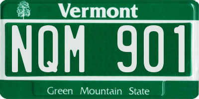 VT license plate NQM901
