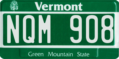 VT license plate NQM908