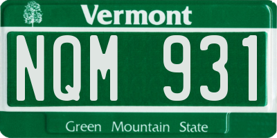 VT license plate NQM931