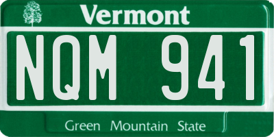 VT license plate NQM941