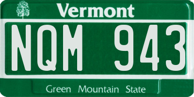 VT license plate NQM943
