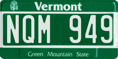 VT license plate NQM949