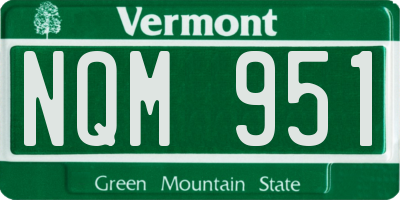 VT license plate NQM951