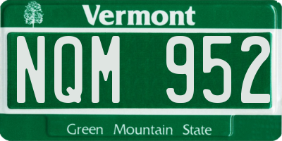VT license plate NQM952