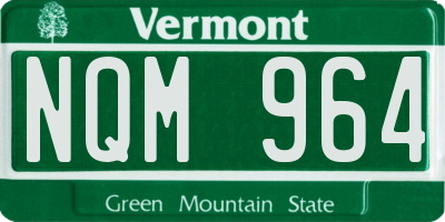 VT license plate NQM964