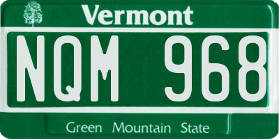 VT license plate NQM968