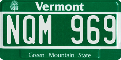 VT license plate NQM969