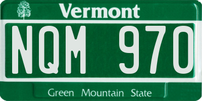 VT license plate NQM970