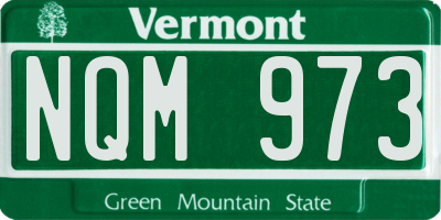 VT license plate NQM973