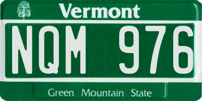 VT license plate NQM976
