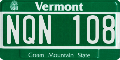 VT license plate NQN108