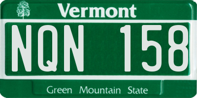 VT license plate NQN158