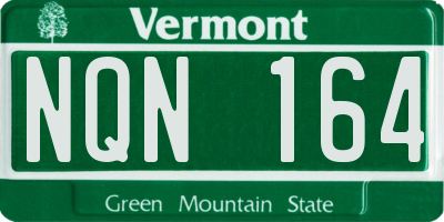 VT license plate NQN164