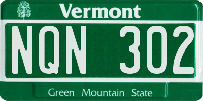 VT license plate NQN302