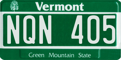 VT license plate NQN405