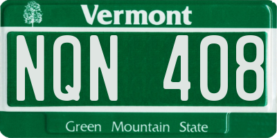 VT license plate NQN408