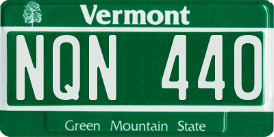 VT license plate NQN440