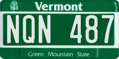 VT license plate NQN487