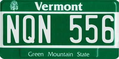VT license plate NQN556
