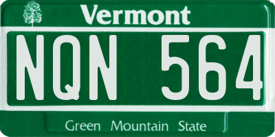 VT license plate NQN564