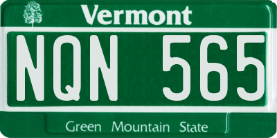 VT license plate NQN565