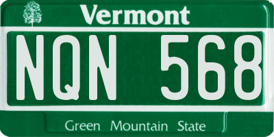 VT license plate NQN568