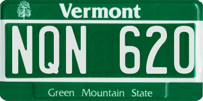 VT license plate NQN620