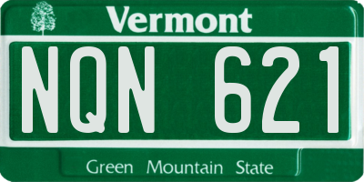 VT license plate NQN621