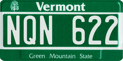 VT license plate NQN622