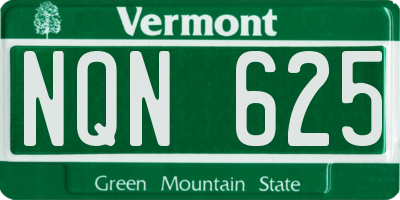 VT license plate NQN625