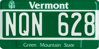 VT license plate NQN628