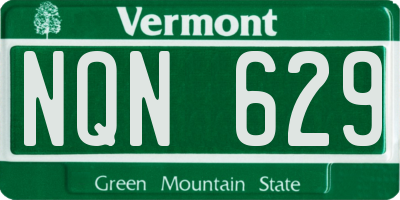 VT license plate NQN629