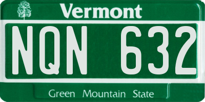 VT license plate NQN632