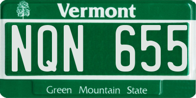 VT license plate NQN655